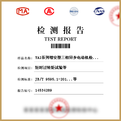 YA2系列增安型三相異步電動機(jī)檢測