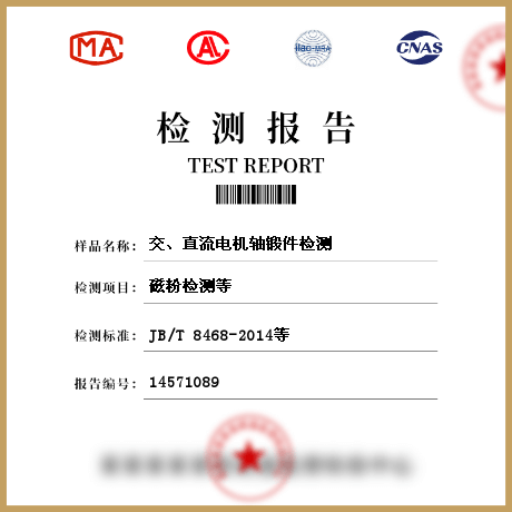 交、直流電機(jī)軸鍛件檢測(cè)